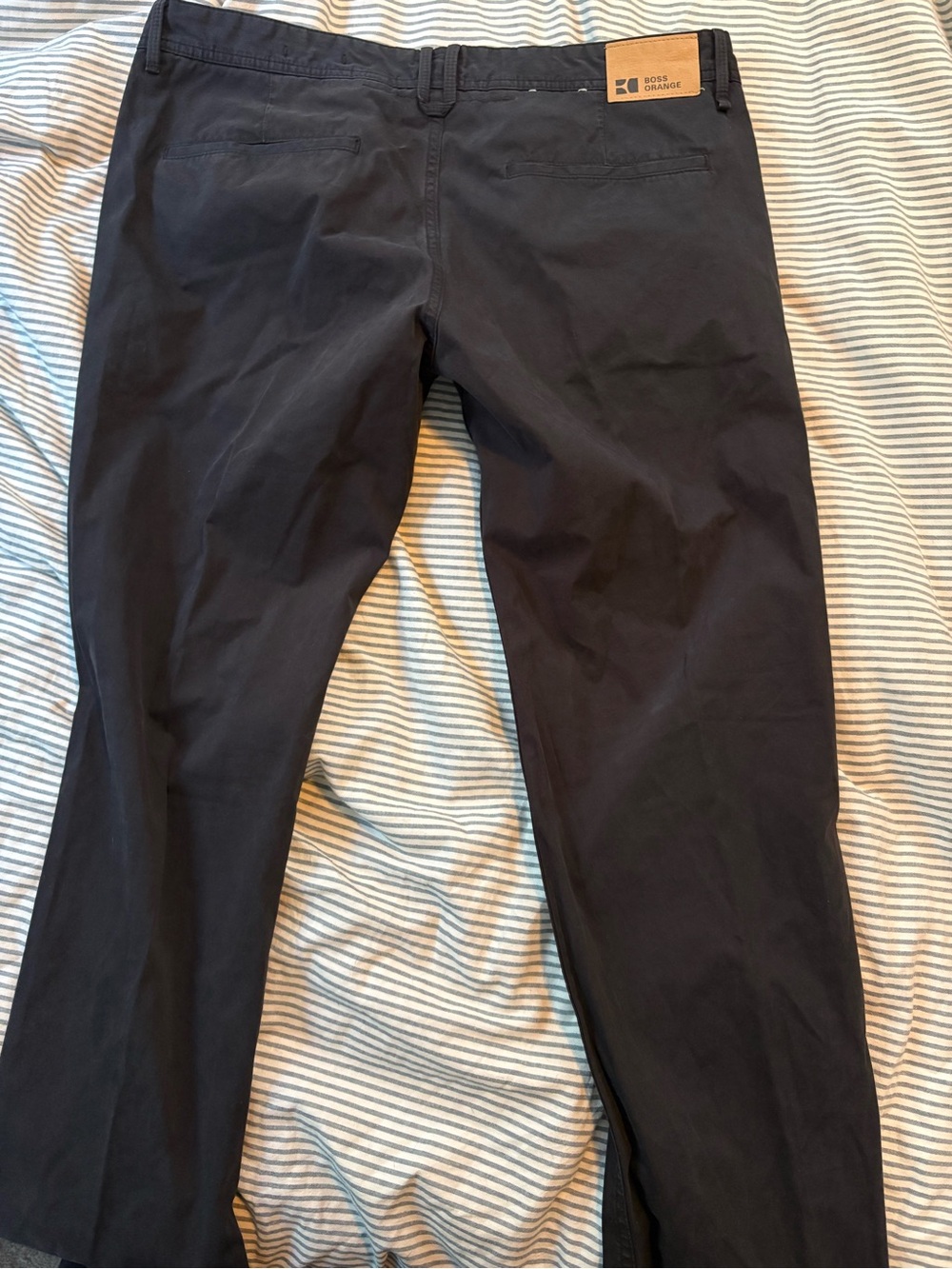 Boss Orange Men's Black slim fit pants